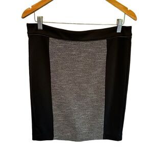 Dana Buchman Black & Gray Pencil Skirt | Textured Stretch Fabric | Women Size 10